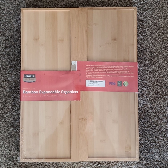 đź’™BAMBOO EXPANDABLE SILVERWARE DRAWER ORGANIZER - Picture 2 of 2